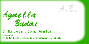 agnella budai business card